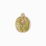 Pendentif rose plate 18x16.5mm
