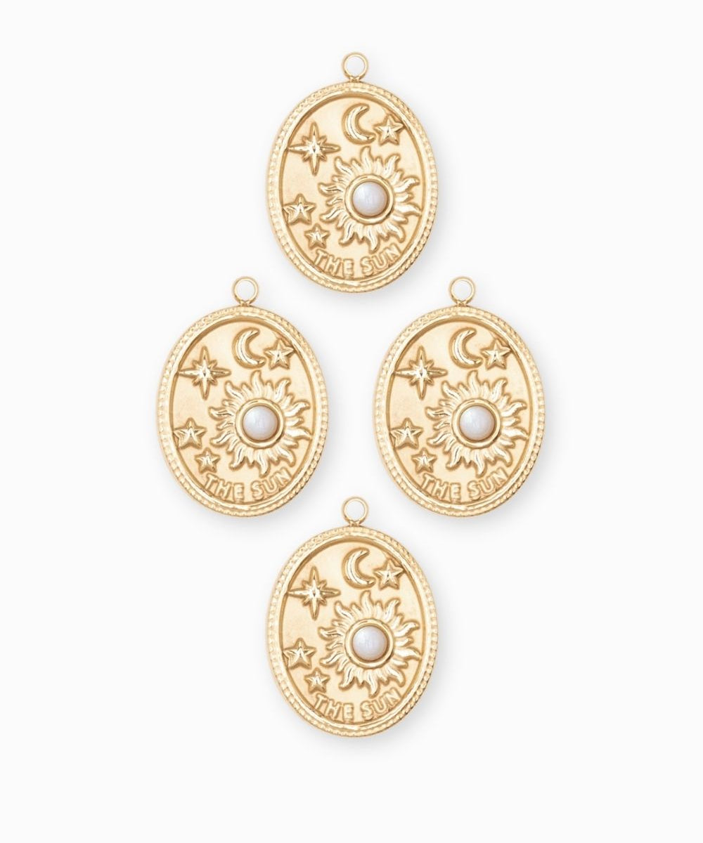Pendentif médaille planet 18x15mm