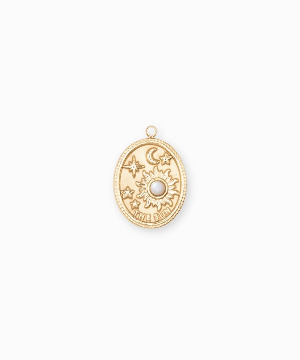 Pendentif médaille planet 18x15mm
