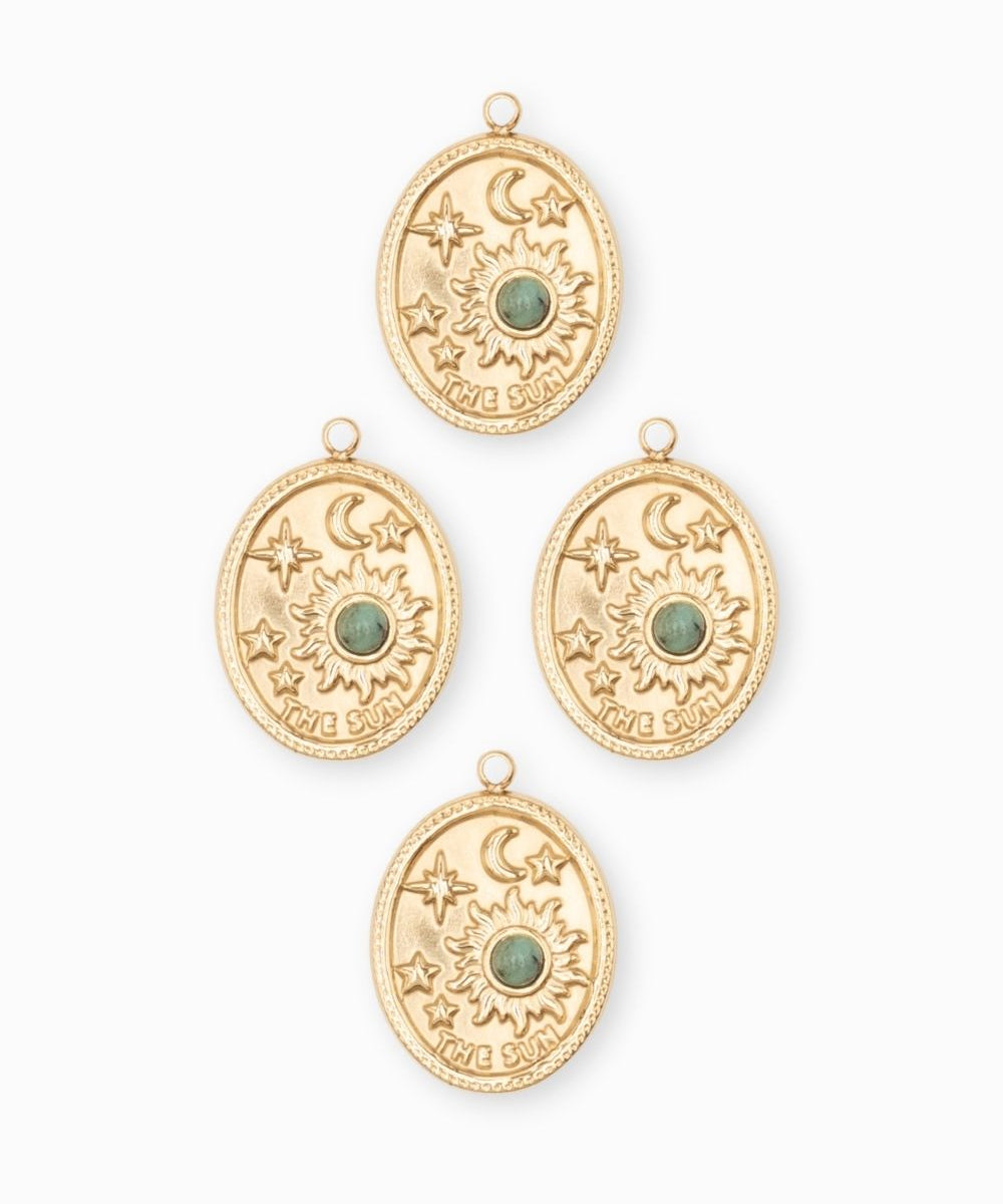 Pendentif médaille planet 18x15mm