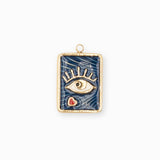 Pendentif médaille oeil coeur 17.5x13.5mm