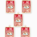 Pendentif médaille oeil coeur 17.5x13.5mm