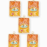 Pendentif médaille oeil coeur 17.5x13.5mm
