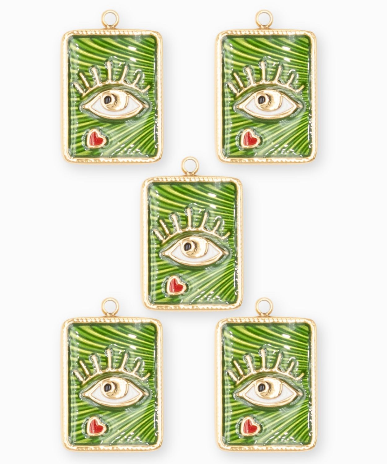 Pendentif médaille oeil coeur 17.5x13.5mm