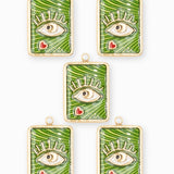 Pendentif médaille oeil coeur 17.5x13.5mm