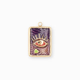 Pendentif médaille oeil coeur 17.5x13.5mm