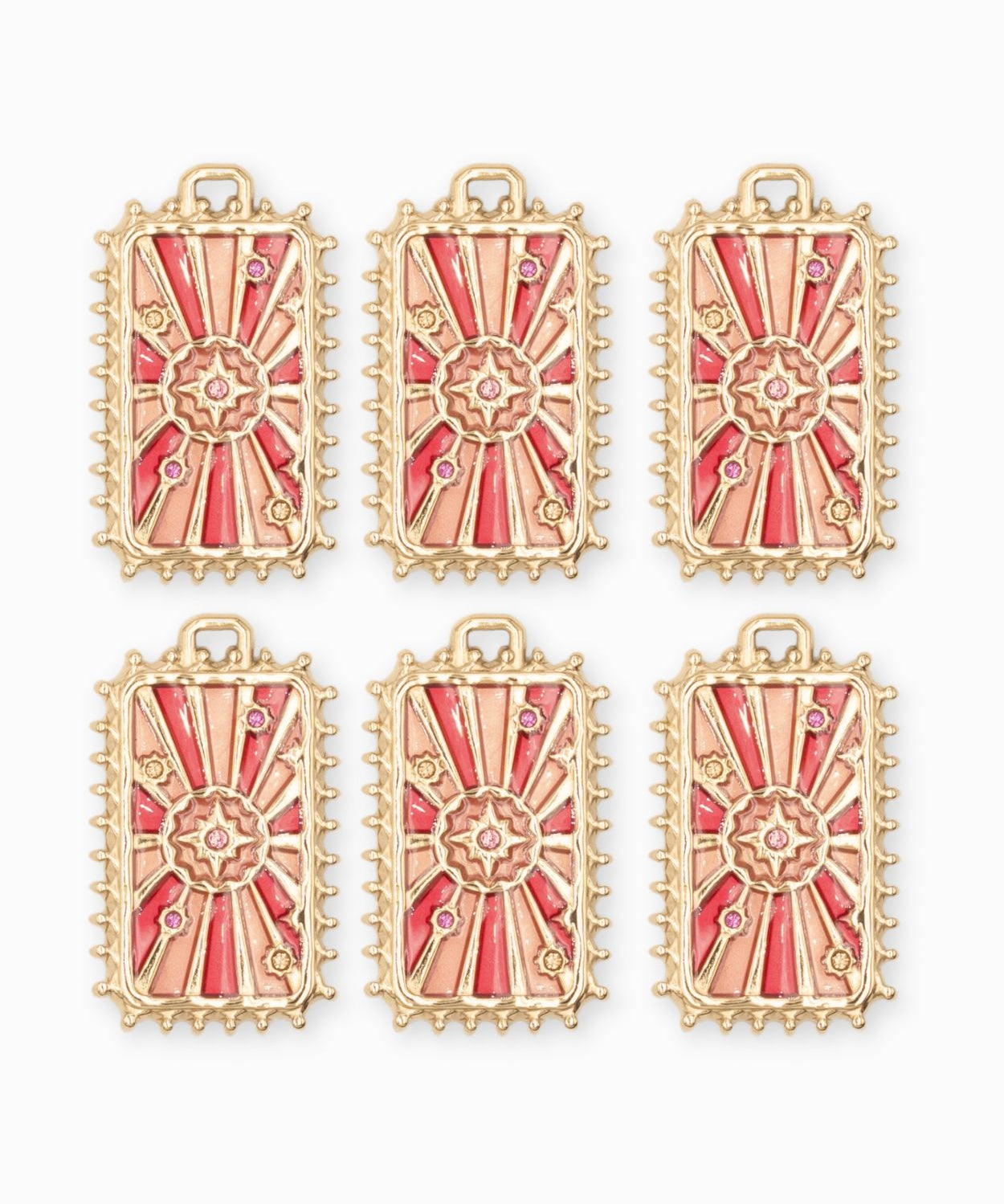 Pendentif médaille rayon étoile 28x18mm