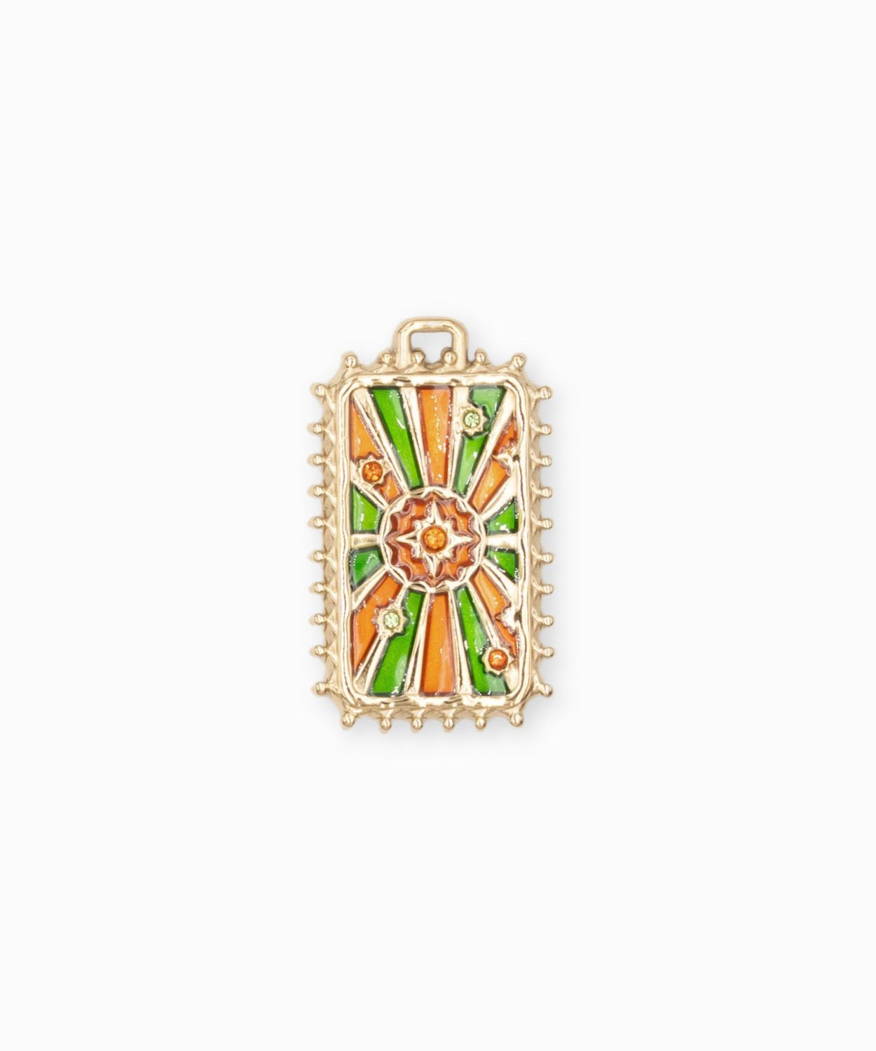 Pendentif médaille rayon étoile 28x18mm