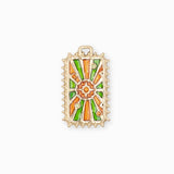 Pendentif médaille rayon étoile 28x18mm