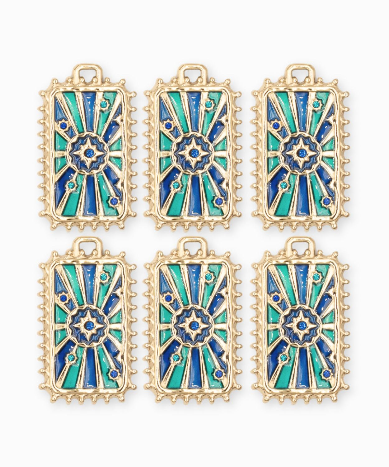 Pendentif médaille rayon étoile 28x18mm