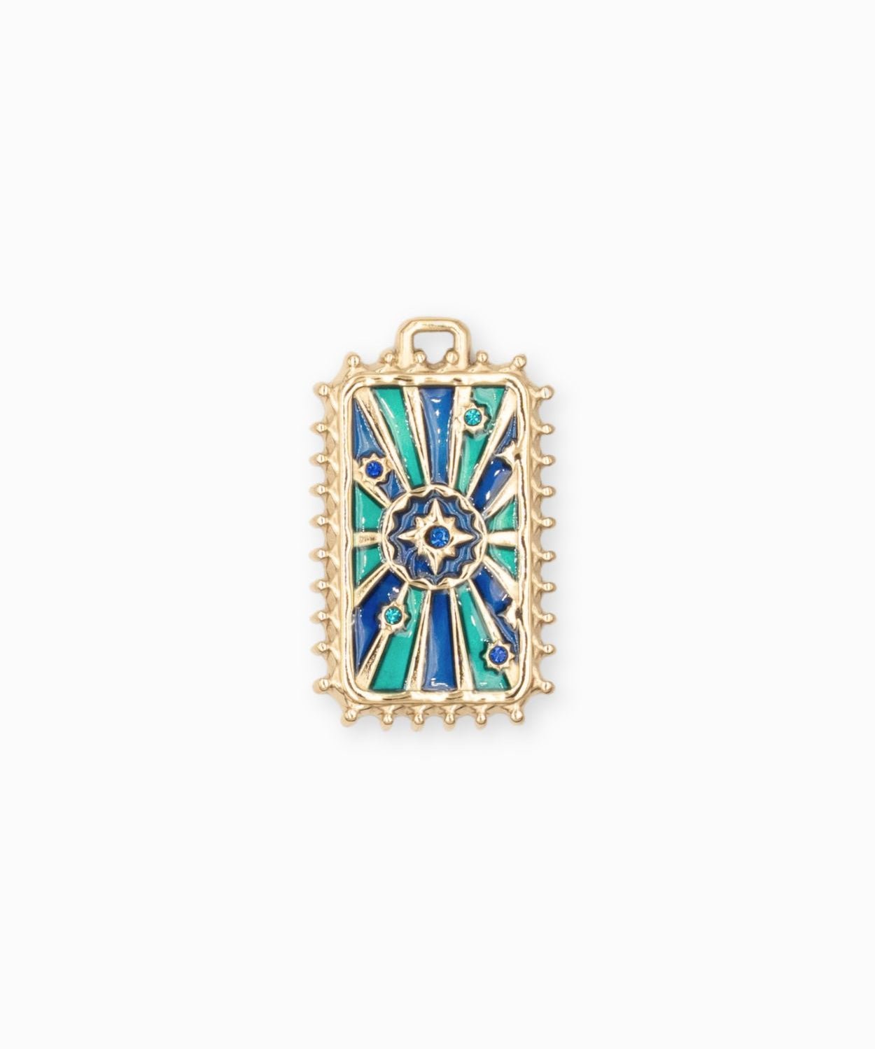 Pendentif médaille rayon étoile 28x18mm