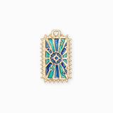 Pendentif médaille rayon étoile 28x18mm