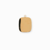 Pendentif médaille coeur pailleté 17x15mm