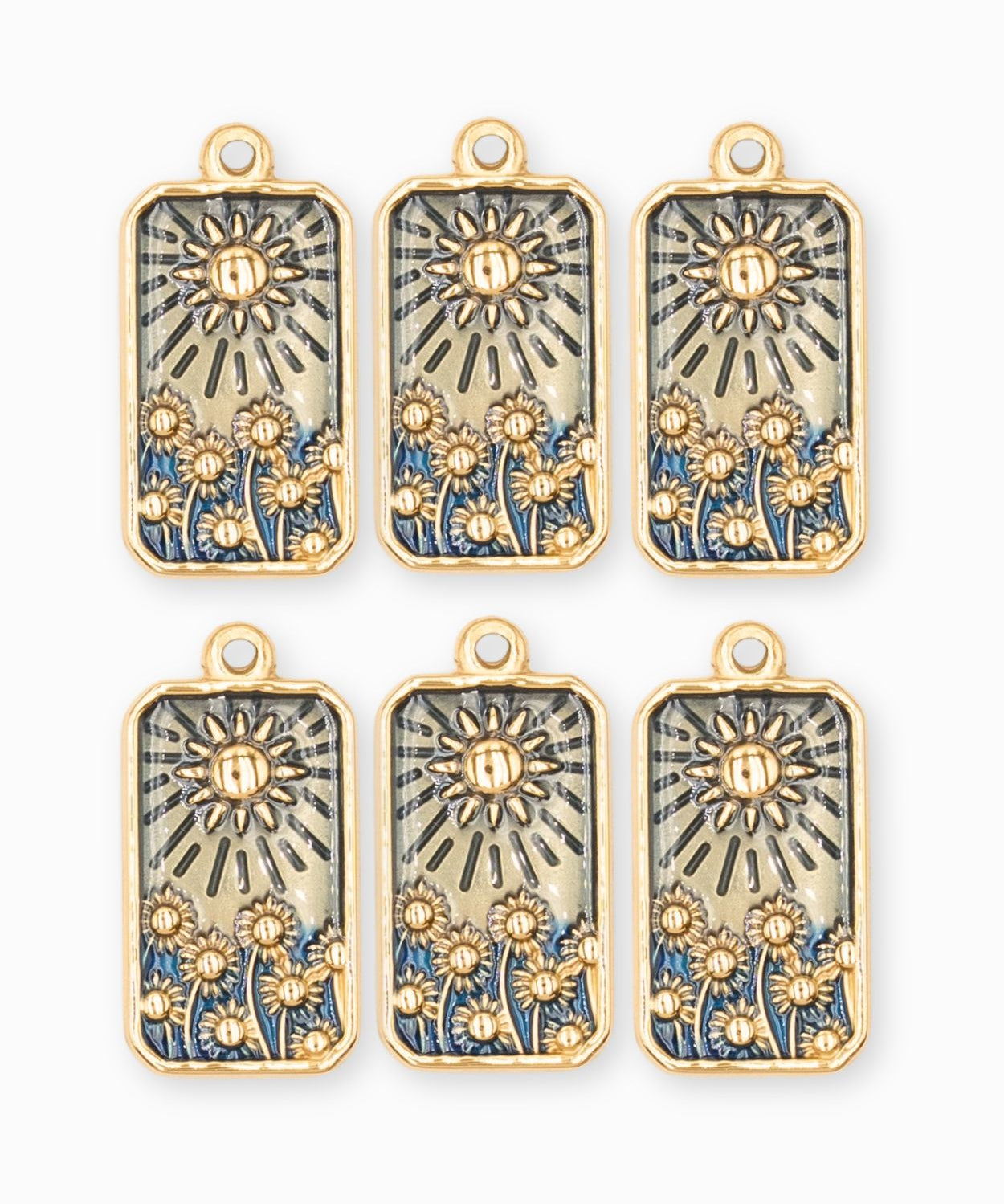 Pendentif médaille pissenlit 22.5x13.5mm