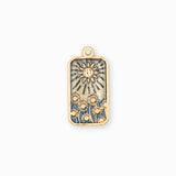 Pendentif médaille pissenlit 22.5x13.5mm