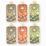 Pendentif médaille pissenlit 22.5x13.5mm - Lot mélangé