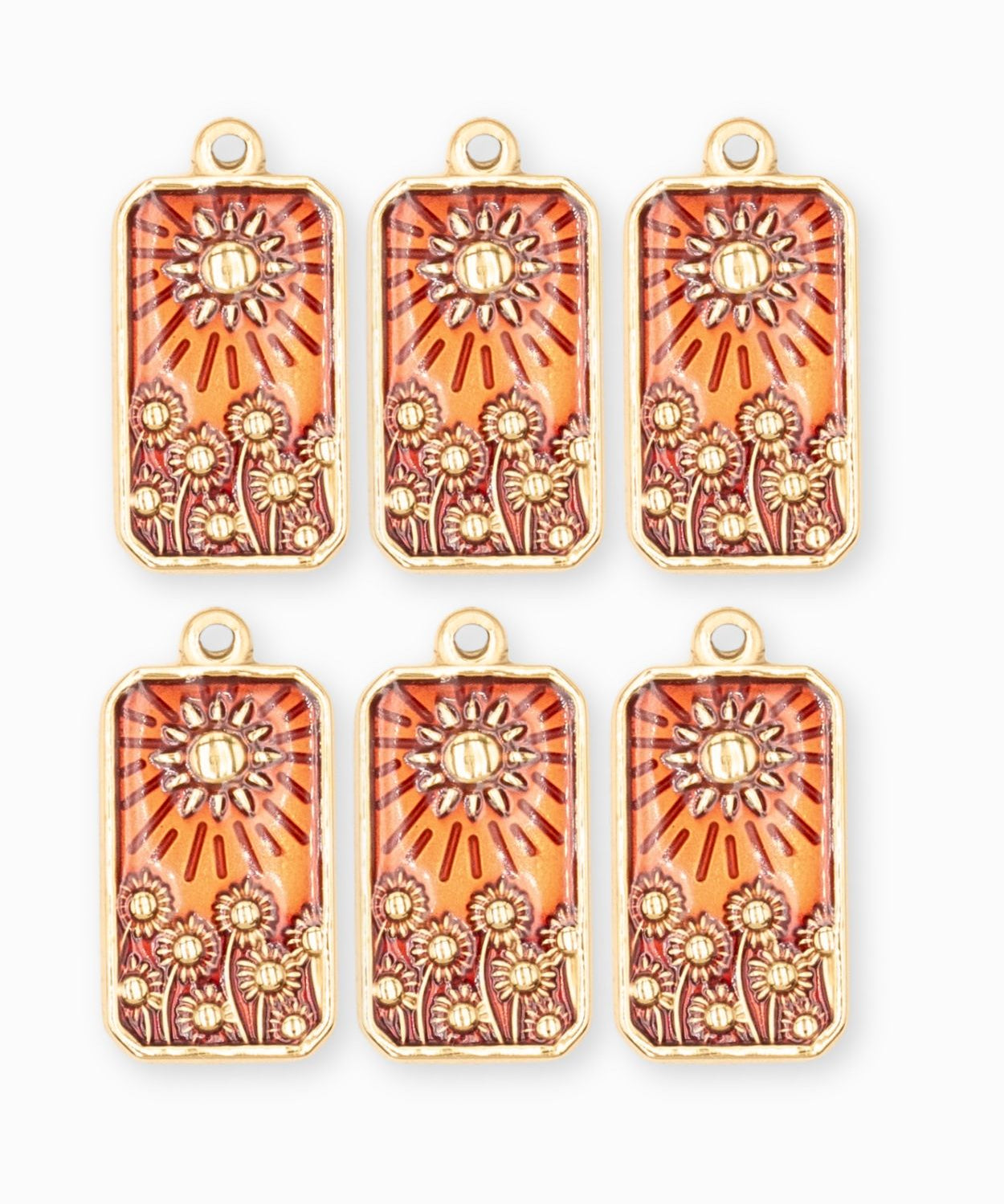 Pendentif médaille pissenlit 22.5x13.5mm