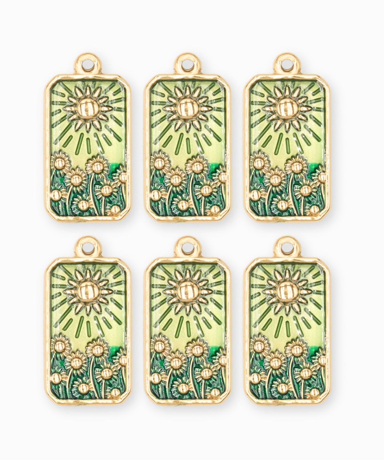 Pendentif médaille pissenlit 22.5x13.5mm