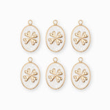 Pendentif médaille trèfle 14x15mm