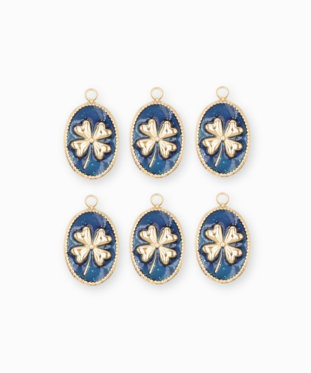 Pendentif médaille trèfle 14x15mm