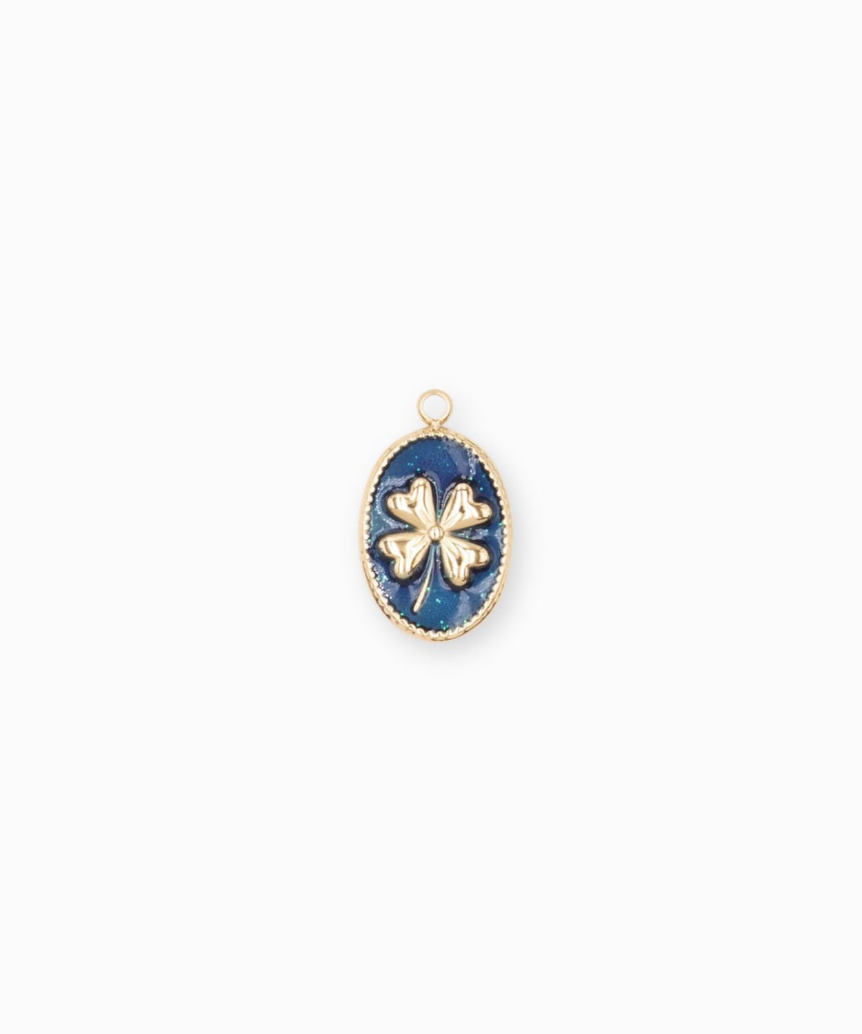 Pendentif médaille trèfle 14x15mm