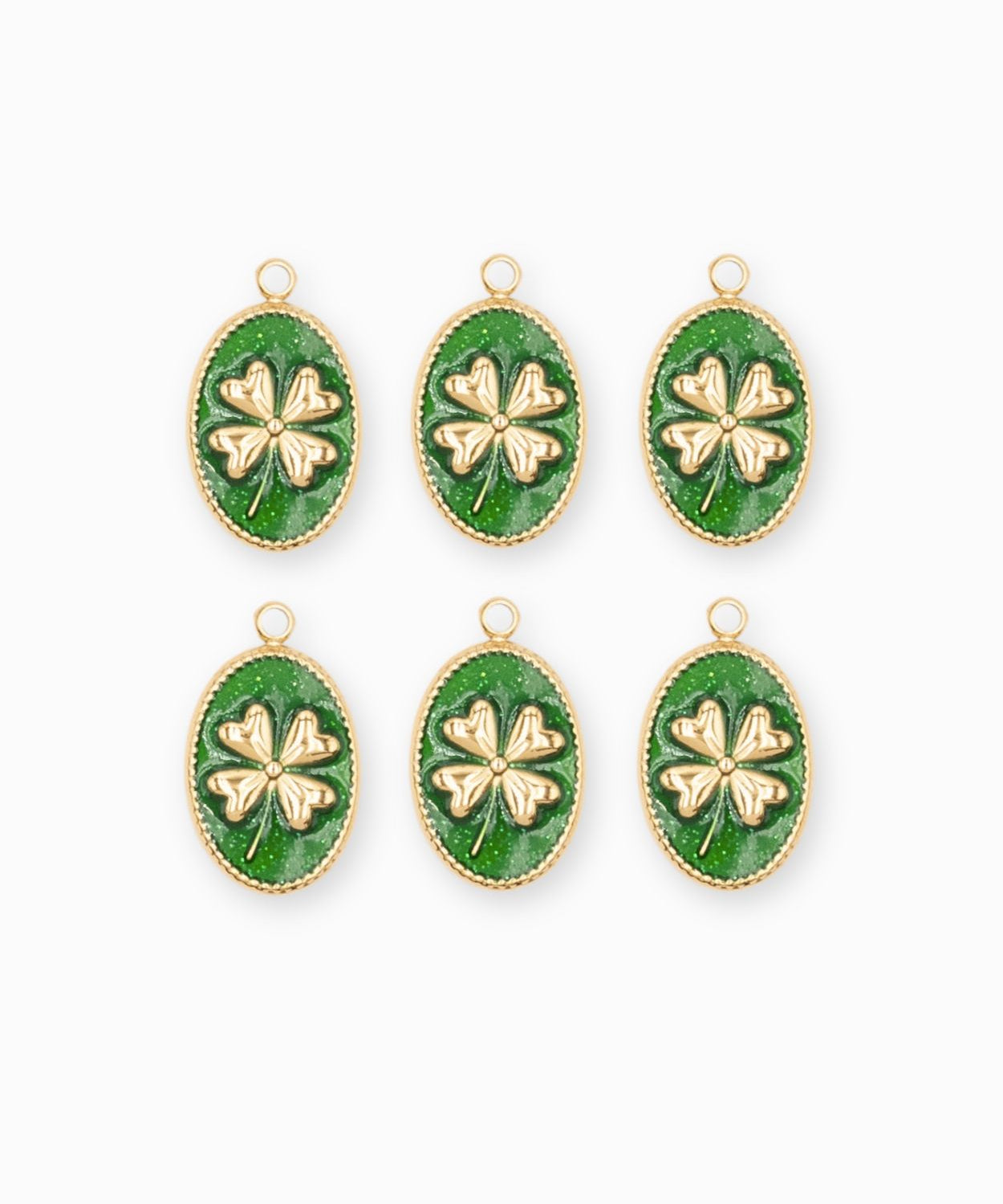 Pendentif médaille trèfle 14x15mm