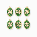 Pendentif médaille trèfle 14x15mm
