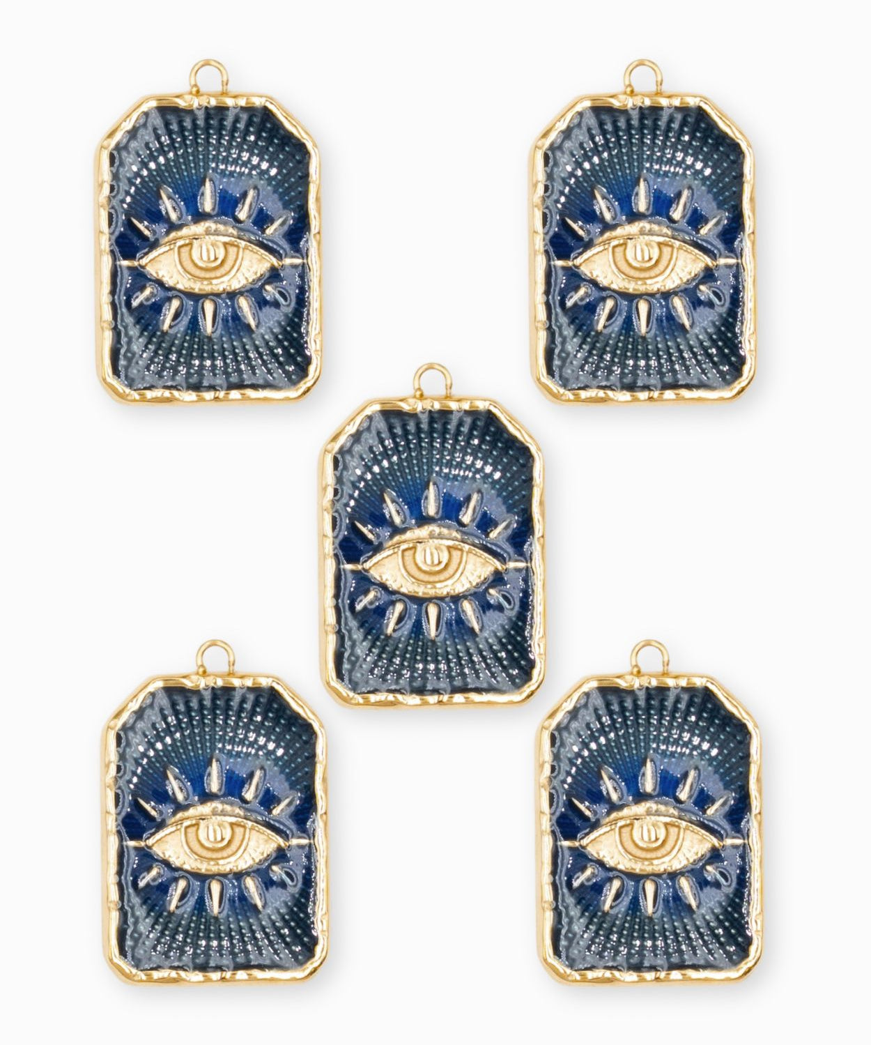 Pendentif médaille oeil voyant 23x17mm