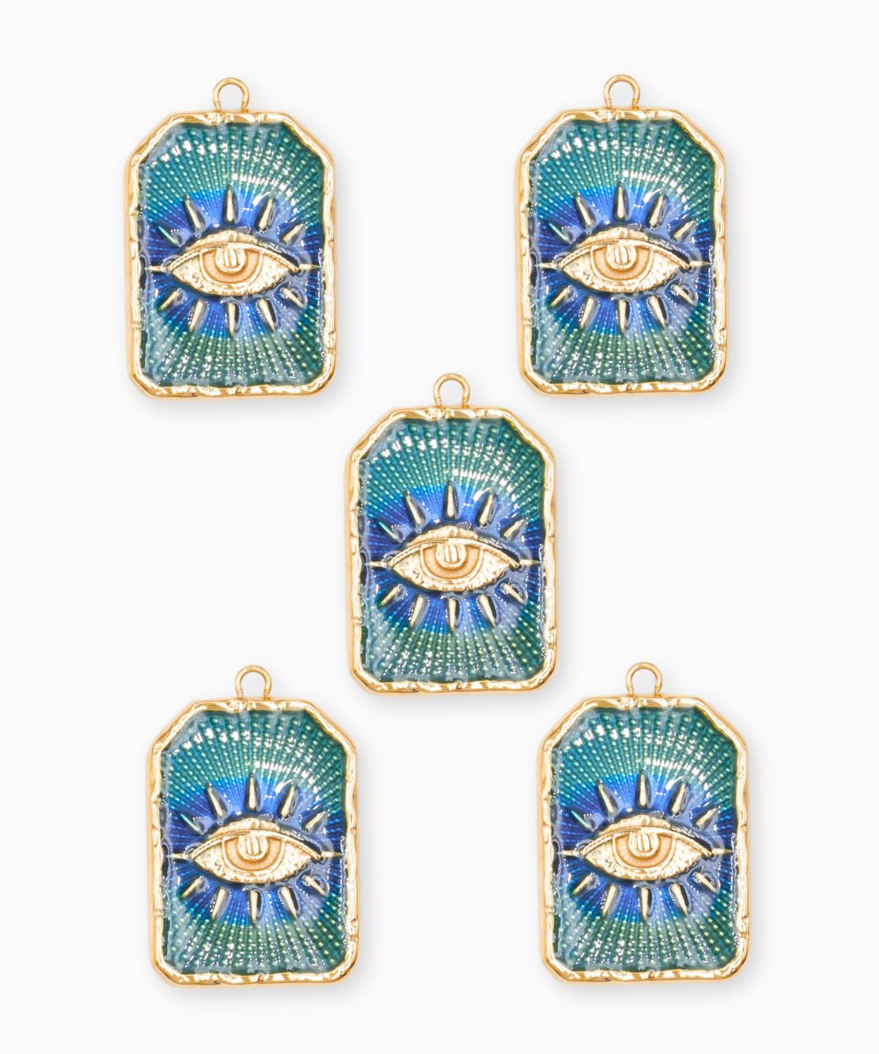 Pendentif médaille oeil voyant 23x17mm