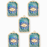 Pendentif médaille oeil voyant 23x17mm