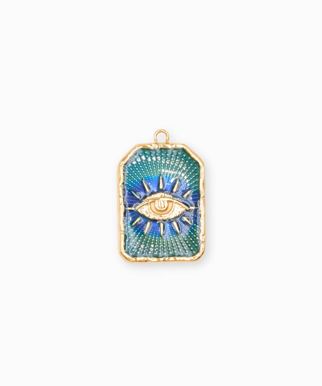Pendentif médaille oeil voyant 23x17mm