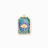 Pendentif médaille oeil voyant 23x17mm