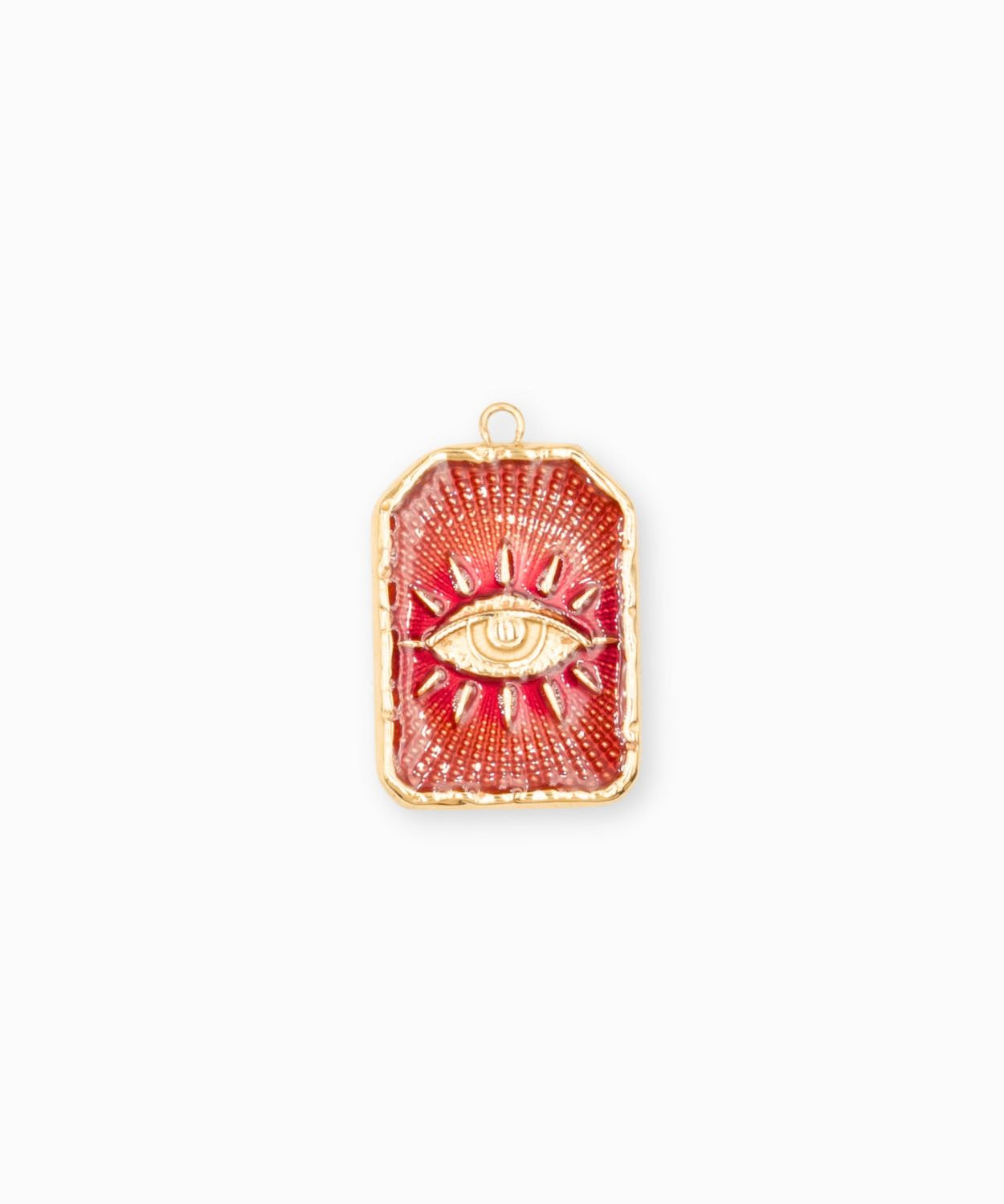 Pendentif médaille oeil voyant 23x17mm