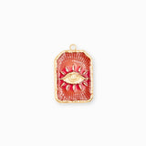 Pendentif médaille oeil voyant 23x17mm