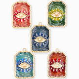 Pendentif médaille oeil voyant 23x17mm - Lot mélangé