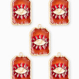 Pendentif médaille oeil voyant 23x17mm