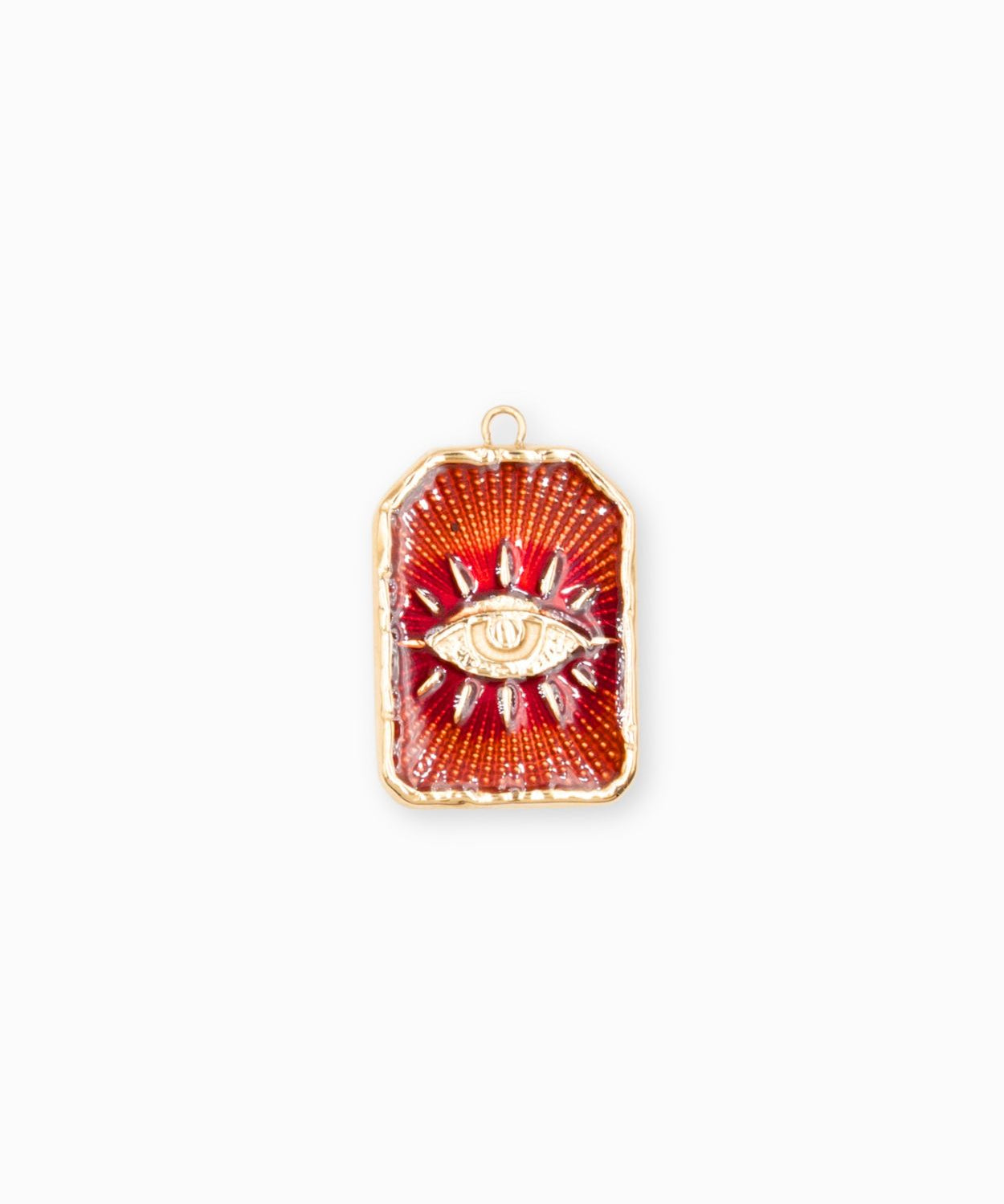 Pendentif médaille oeil voyant 23x17mm