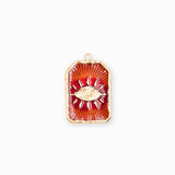 Pendentif médaille oeil voyant 23x17mm
