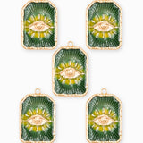 Pendentif médaille oeil voyant 23x17mm