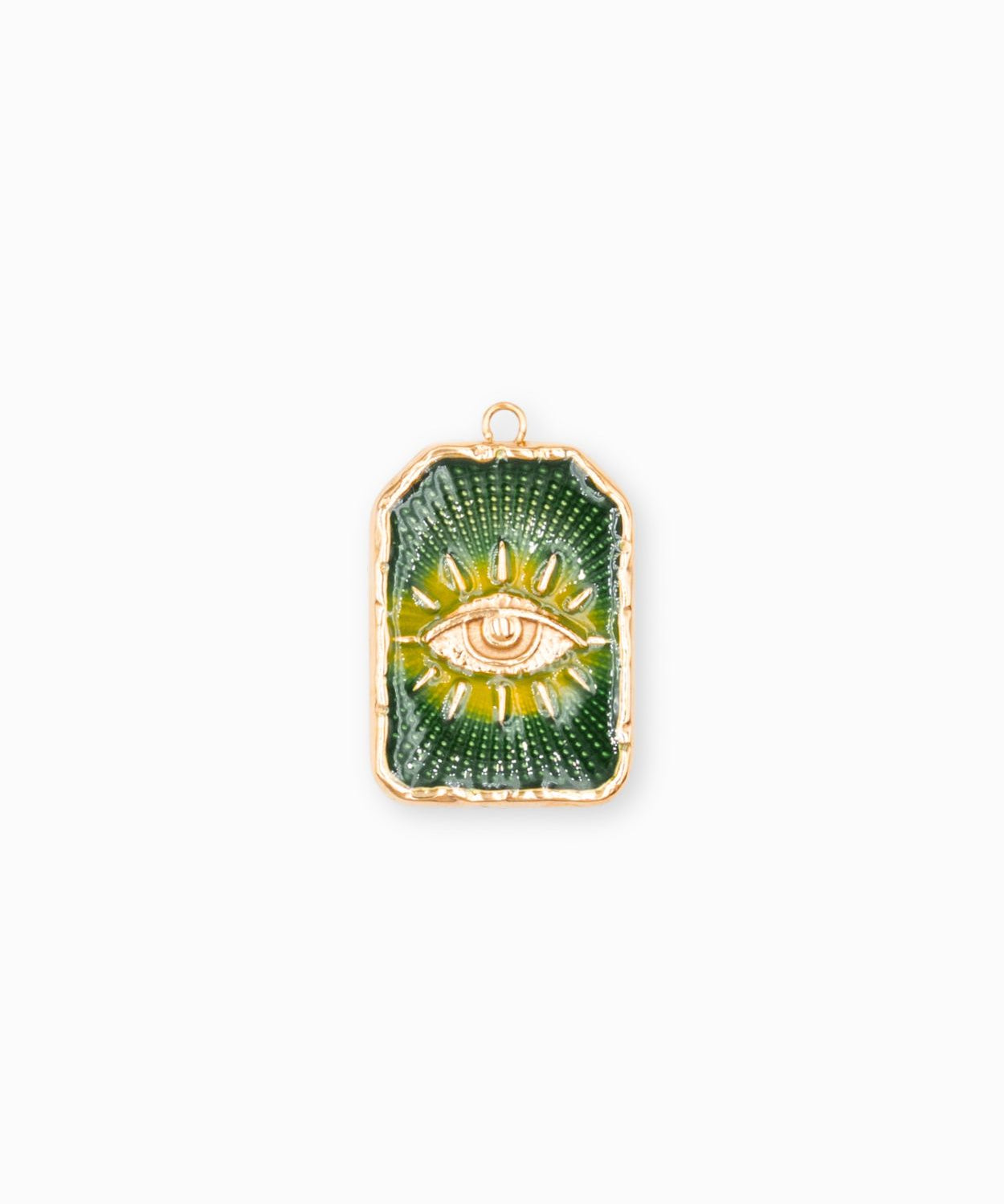 Pendentif médaille oeil voyant 23x17mm