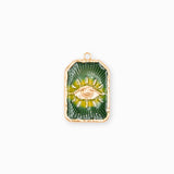 Pendentif médaille oeil voyant 23x17mm