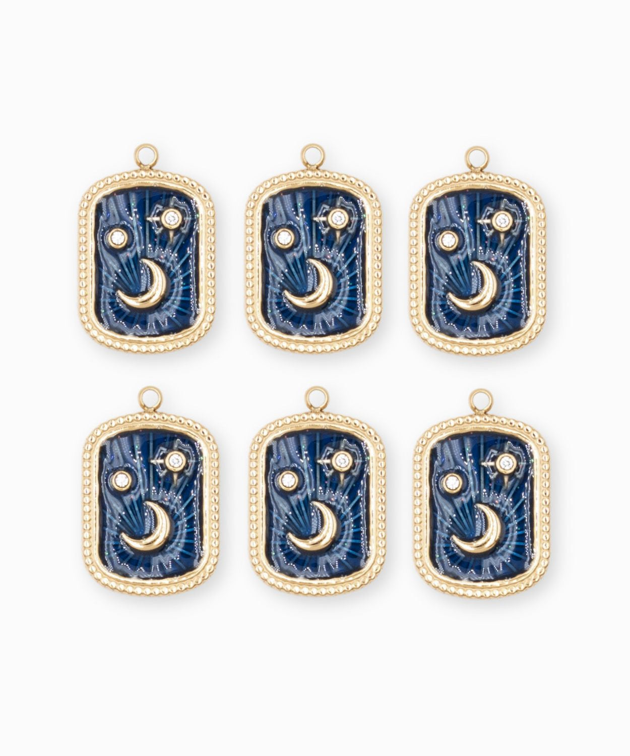 Pendentif médaille midnight 17.5x13.5mm