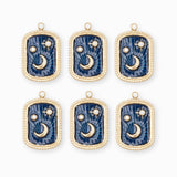 Pendentif médaille midnight 17.5x13.5mm