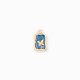 Pendentif médaille papillon 12.5x9.5mm - Doré