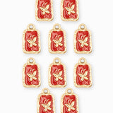 Pendentif médaille papillon 12.5x9.5mm - Doré
