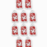 Pendentif médaille papillon 12.5x9.5mm - Argenté