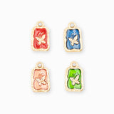 Pendentif médaille papillon 12.5x9.5mm - Doré