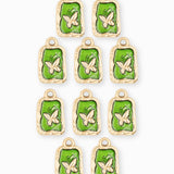 Pendentif médaille papillon 12.5x9.5mm - Doré