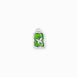 Pendentif médaille papillon 12.5x9.5mm - Argenté