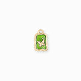 Pendentif médaille papillon 12.5x9.5mm - Doré